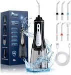 Water Dental Flosser Cordless Teeth Cleaning MOCEL 5 Modes Oral Irrigator 350ML Portable and USB C Cable Rechargeable IPX7 Waterproof Flossing Teeth Pick Irrigation Cleaner for Home Travel
