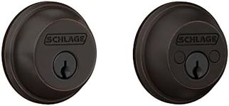 Schlage B62N716 Deadbolt, Keyed 2 Sides, Aged Bronze