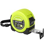 HAUTMEC 7.5m/25Ft Green Tape Measure Metric and Inch, Double Sides, Heavy Duty Compact Measuring Tape for Construction, Carpenter, Professionals HT0325