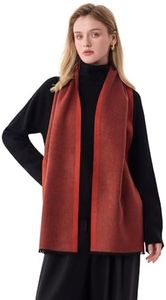 ZHE JIN 100% Mulberry Silk Scarf for Women, Gentleman - Red 71"x12"