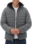 Pioneer Camp Men's Winter Puffer Jacket Sherpa Lined Hooded Water Resistant Midweight Warm Insulated Quilted Down Coat Parka