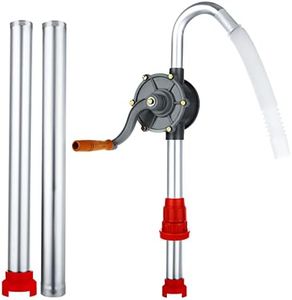 Aluminum Barrel Pump 15 to 55 Gallon Drum Pump Rotary Hand Liquid Transfer, Heavy Duty Rotary Barrel Pump, Hand Drum Pump for Kerosene, Engine Oil, Fuel Diesel, Hydraulic Fluid