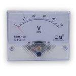 Om Meters EDM-100 Rectangular Moving Coil Analog Panel Meter 0-50V DC Voltmeter (100mm*80mm) Flush type