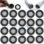 20 Pieces O Ring Stainless Steel Gasket Rubber Washer, 40 Mesh Rubber Seal, Shower Head Gasket Hose Gasket Filter, Pipe ValveTop Connector, Strainer, Filter, Bathroom, Shower Head, Sealing Ring