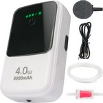 Ghosthorn Silent Dual Operating Mode Rechargeable Aerator for Fish, Large Capacity Aquarium Air Pump with Universal Clip for Most Bait Buckets 8000mAh