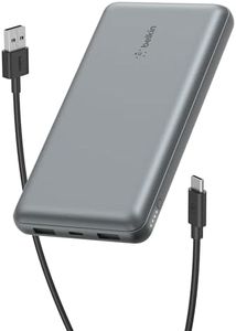 Belkin BoostCharge USB-C Portable Charger 20,000 mAh, 20K Power Bank w/ 1 USB-C Port and 2 USB-A Ports & Incl USB-C to USB-A Cable for iPhone 15/Plus/Pro/Pro Max,Samsung Galaxy S24 & More-Space Grey
