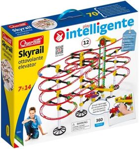 Quercetti Skyrail Ottovolante Elevator Playset, 360 Pieces Marbles