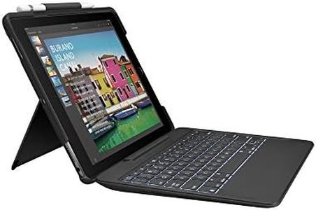 Logitech Slim Combo Funda para iPad, iPad Pro 10.5 Pulgadas, (2a Generación Modelos: A1701, A1709, A1852), Teclas Retroiluminadas, Smart Conector, Disposición QWERTY Italiano, Negro