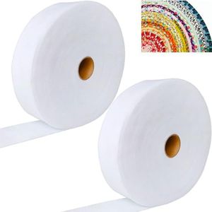 2 Roll Jelly Roll Batting Strip 2 1/2 Inch Cotton Blend Fleece Batting On A Roll Total 70 Yards for Jelly Roll Rugs,Throw Rugs,Braided Rug