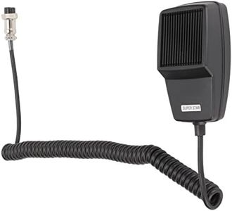 DM-507-4 Stock Microphone, Haut-Parleur Micro CB Noir 4 Broches avec Microphone à Main, Microphones à Réduction de Bruit pour Cobra, Uniden, Galaxy Car CB Two Way Ham