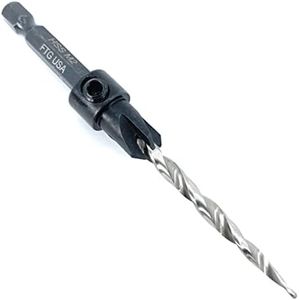 FTG Maximum Torque #8 (11/64") Adjustable Wood Countersink - Tapered Drill Bit Secured with Pin