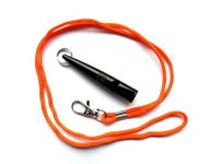 ACME 210.5 Dog Whistle - Black with contrasting orange lanyard