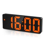 Ankilo Upgraded Digital Alarm Clock, LED Clock for Bedroom, Electronic Desktop Clock with Temperature Display, Adjustable Brightness, Voice Control, 12/24H for Home, Office, Kids, Elder