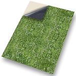 No 71 Grass: NEW SELF ADHESIVE Dolls House Wallpaper : 1/12th scale Sheet Size : 12. 1/12” wide x 8.3/4” high (318mm x 225mm) Superior “Non see through” Semi Matt Vinyl Coverings that can be applied instantly over existing papers or directly on to any smooth surface – substantial thickness !