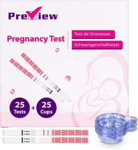 Preview Pregnancy Test Strips, 25-Pack – Early Detection