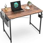 31.5 inch Computer Desk with Non-Woven Storage Bag, Office Work Desk for Small Spaces, Writing Study, Industry Modern Table for Bedroom, Home, Office