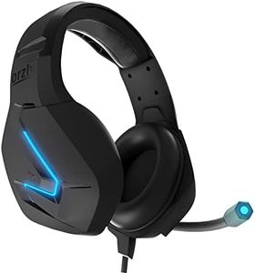 Orzly Auriculares Gaming Compatible con PS5, PS4, PC, Xbox, Nintendo Switch, con microfono, Sonido Premiun RGB Luz LED, cancelación de Ruido - Hornet RXH -20 Abyss Edicion