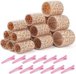 30 Pcs Hair Roller Set,18 Pcs Heatless Hair Rollers 3 Size(2.13in,1.57in,1.18in) Hair Rollers for Blowout Look Long Hair and 12 Hair Clips,Hair Rollers for Long,Medium and Short Hair