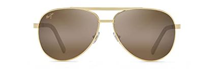 Maui Jim Unisex's Seacliff W/Patented Polarizedplus2 Lenses Sport Sunglasses, Gold/Hcl Bronze, Medium