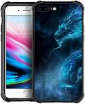 CARLOCA Compatible with iPhone 8 Case iPhone SE 2020 Case,Dragon Neon Shadows iPhone 7 Cases for Girls Boys,Graphic Design Shockproof Anti-Scratch Hard Back Case for iPhone 7/8/SE2