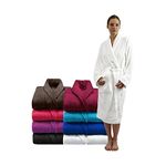 Zuper Duper Towelling Bath Robe Premium Quality Bathrobes for Women Highly Absorbent 100% Cotton Shawl Design Perfect for Men & Women in Loungewear and Gifts