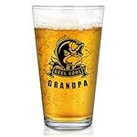 DAZLUTE Fathers Day Gift for Grandpa, Reel Cool Grandpa Beer Glass for Grandpa Grandfather Retirement Birthday Christmas, Grandpa Gifts for Fisherman, Grandpa Gifts from Grandchildren, 15oz