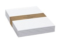 The Worcestershire Stationery Company A5 lined note pad, pack of 5 (Lined (no margin), pack of 5, zero plastic packaging