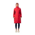 ZEEL Ladies High Neck Raincoat | Waterproof Long Raincoat with Adjustable Drawstring |Womens Rain Coat Lightweight Hooded Rainwear|Outdoor Breathable Rain Jackets | Purple| L | ZKL01