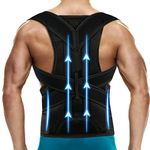 ABACKH Back Brace Posture Corrector for Women and Men - Adjustable Posture Back Brace for Upper and Lower Back Pain Relief - Improve Back Posture and Lumbar Support XL(37"-42")