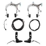 Pyramid Mx Alloy Bicycle Brake Set Front & Rear Set With Levers, Silver