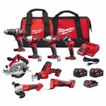Milwaukee M18 Cordless Combo Kit 8-Tool with Three and charger