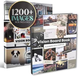 Planners with Purpose Vision Board Book 1,200+ Vision Board Images & Quotes - Goal Setting Vision Journal for Manifestation, Motivation & Lifestyle Inspiration - Law of Attraction Collage Supplies Kit
