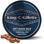 King C. Gillette Soft Beard Balm, Deep Conditioning with Cocoa Butter, Argan Oil and Shea Butter