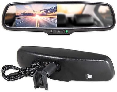 EWAY Car Auto Dimming Interior Rear View Mirror and 4.3" LCD Screen Auto Adjusting Brightness Monitor Display|Universal Fit| Support Backup Camera Input for OEM Replacement