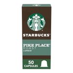 Starbucks By Nespresso, Pods (50-Count Single Serve Capsules, Compatible With Nespresso Original Line System) (Pike Place), Box - 0.92 Pounds