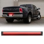 SHINEFIT LED Tailgate Light Bar Compatible with Ram 2500 3500 Dually 2006-2018, F1 Strobe Flash LED Tailgate ID Lightbar Smoked Lens