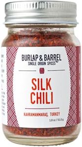 Burlap & Barrel | Silk Chili Flakes | As Seen On Shark Tank! | Summery, Mildly Spicy, Versatile Aleppo Pepper | Red Chili Flakes, Chilli Flakes, Aleppo Pepper Flakes, Chili Seasoning | 1.8Oz Glass Jar