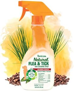 TropiClean Natural Flea and Tick Spray for Dogs & Bedding | Maximum Strength Flea Spray for Home | Family Friendly & Safe | Made in the USA | 16 oz.