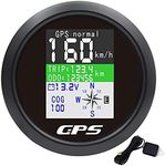 KAOLALI GPS Speedometer 85mm Boat GPS Speedometer Odometer Speed Gauge Meter Waterproof Digital MPH Knots Km/h Adjustable for Marine Car Truck Motorcycle 9-32V