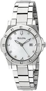 Bulova Femmes 96R124 20 Mère de diamant de la Montre Perle Bracelet Cadran
