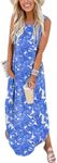 ANRABESS Women Casual Loose Sundress Sleeveless Split Maxi Long Beach Shirt Dress Travel Vacation 2025 Summer Outfits Floral Print X-Large