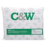 C&W Clean & White 2 Ply Eco-friendly Toilet Tissue Paper Roll - Pack of 20 Tissue Sheets (Size 10x11 cms, 150 gms), 150 Pulls | Improved comfort, Softness & High Absorbency