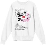 Mean Girls Burn Book Long Sleeve White Adult Sweatshirt -Small