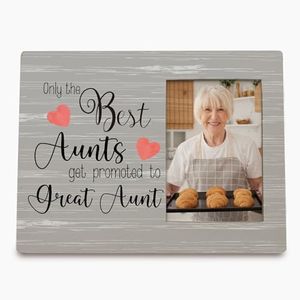 Yorhifa Aunt Picture Frame, Great Aunt Gifts Photo Frame, Aunt Pregnancy Announcement, Gifts for Aunts from Niece Nephew, Auntie Picture Frames, Promoted to Great Aunt Photo Picture Frames 4x6