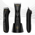 JOYZZE Falcon Cordless Clipper 2 Speed - Professional Grooming with Precision, Power, Low Noise, Dog Clippers for Grooming (Falcon Black)