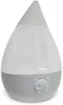 Crane Ultrasonic Cool Mist Humidifier for Bedroom, Baby Nursery, Kids Room, Plants, or Office, Large 1 Gallon Tank, Filter Optional, Grey