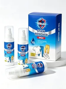 Ribub Fabric Dry Cleaning Spray – Bleach-Free, Supports Removal of Oil & Grease Stains, Ideal for Clothes, Sheets, Sofas & Household Fabrics