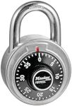 Master Lock 48mm General Security Combination Padlock - Combination Lock for Locker with Cut-Proof Shackle - Keyless Gym Lock Pad Lock for Gym Locker