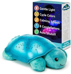 Cloud b Comforting Nightlight Star Projector w/Soothing Sounds | Gentle Brightness | 3 Colors | Auto-Shutoff | Twinkling Twilight Turtle Aqua