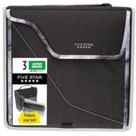 Five Star Zipper Binder, 3 Inch 3-Ring Binder, Expandable Plus Removable Padded Device Case and Expanding File, 700 Sheet Capacity, Includes Multi-Use Strap, Black/Gray (29296IT8)